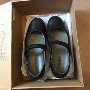 MBT black leather dress shoes for women